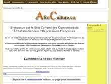 Tablet Screenshot of afroculture.ca